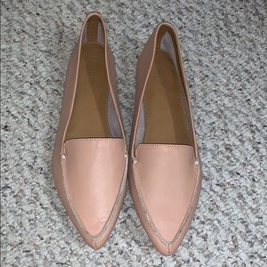 J. Crew Nude pointed loafer flats sz 7